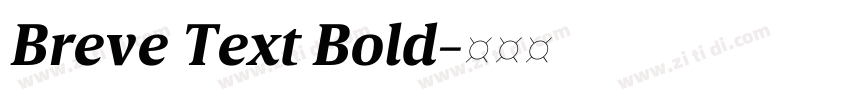 Breve Text Bold字体转换